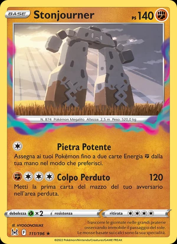 Stonjourner card in Italian