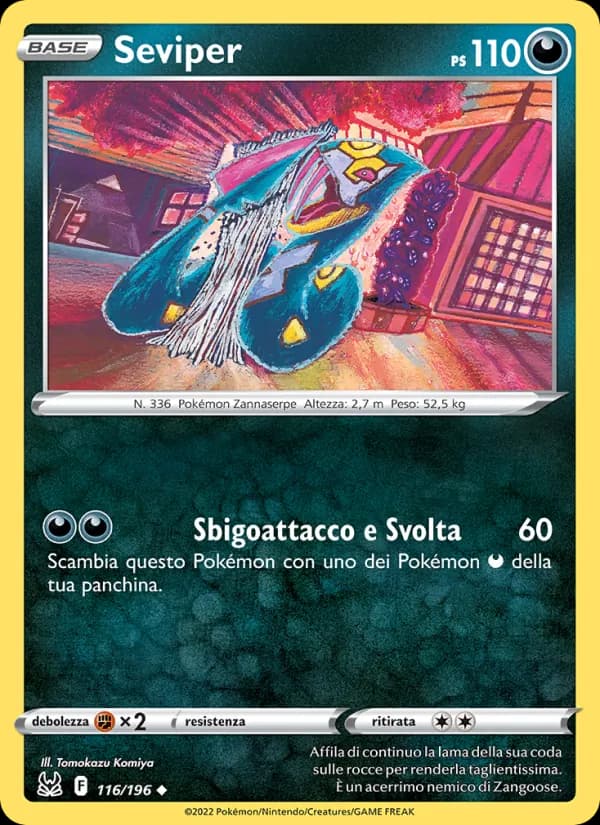 Seviper card in Italian
