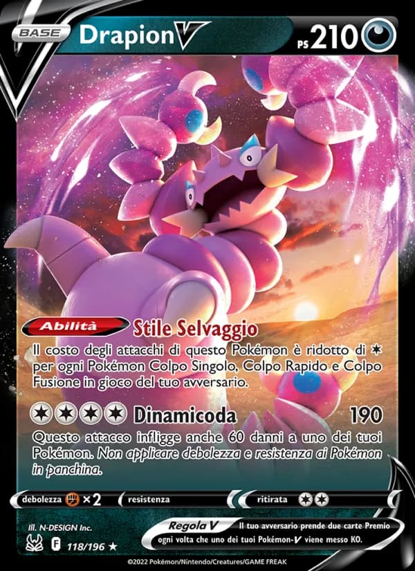 Drapion V card in Italian