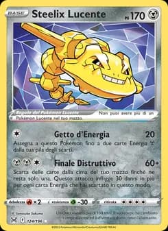 Steelix Lucente card in Italian