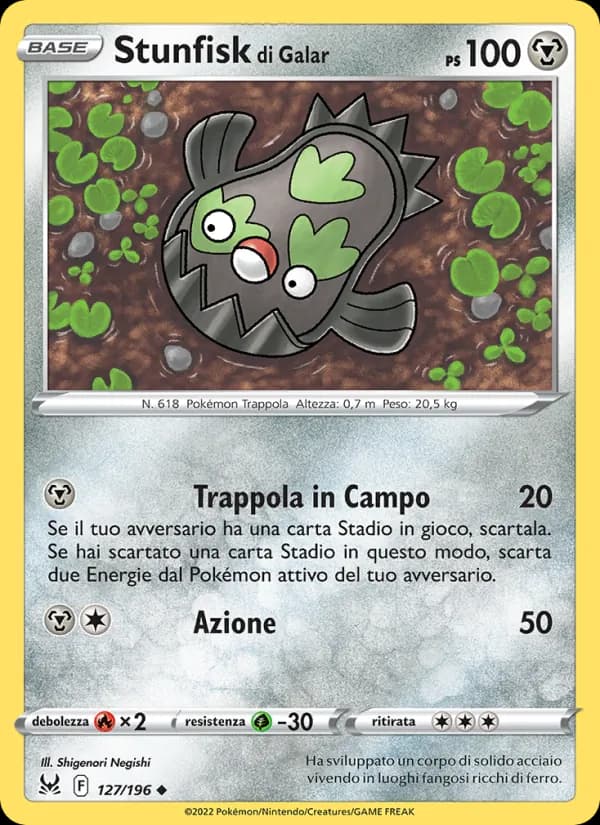 Stunfisk di Galar card in Italian