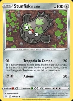 Stunfisk di Galar card in Italian
