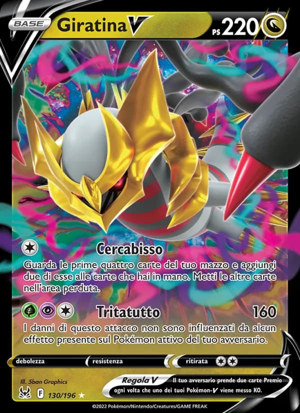 Giratina V card in Italian