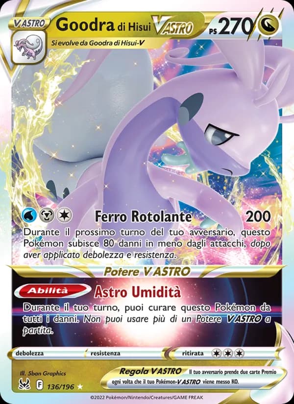 Goodra di Hisui V ASTRO card in Italian