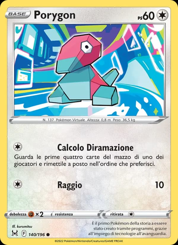 Porygon card in Italian