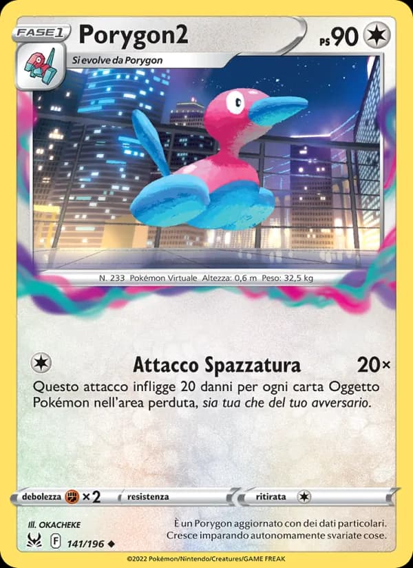 Porygon2 card in Italian