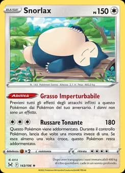 Snorlax card in Italian