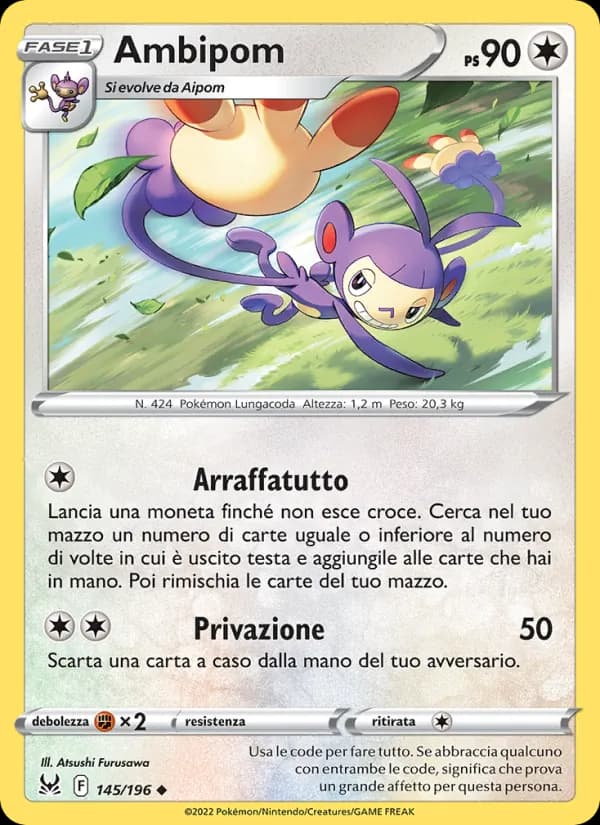 Ambipom card in Italian