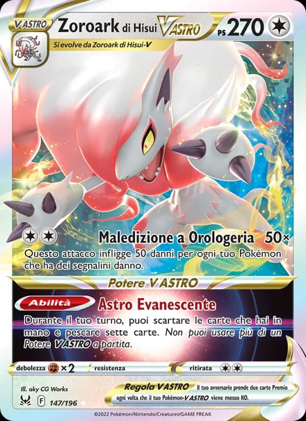 Zoroark di Hisui V ASTRO card in Italian