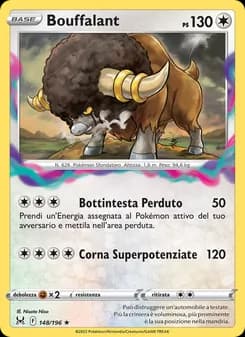 Bouffalant card in Italian