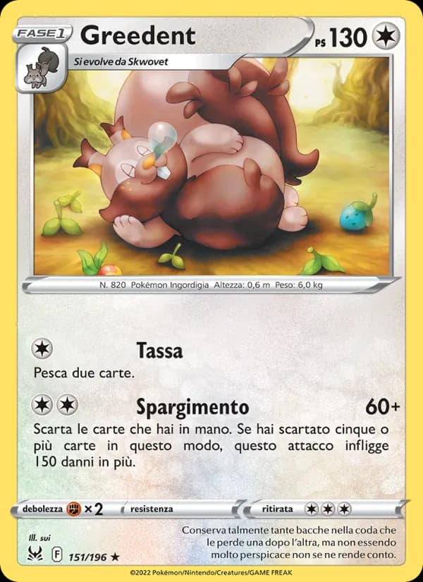 Greedent card in Italian