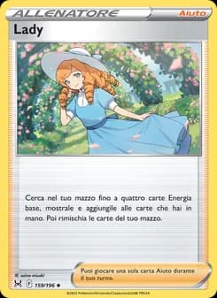 Lady card in Italian