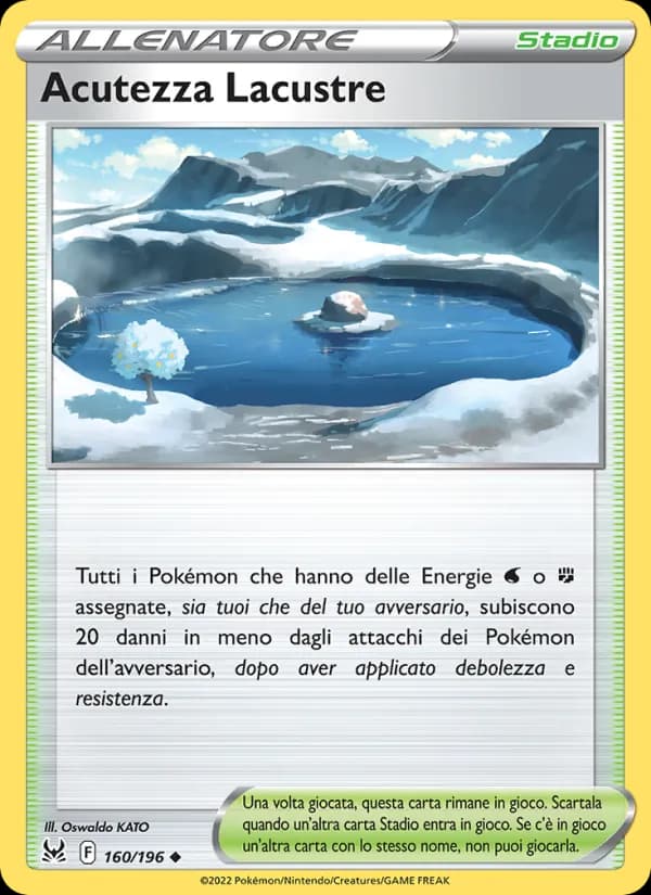 Acutezza Lacustre card in Italian