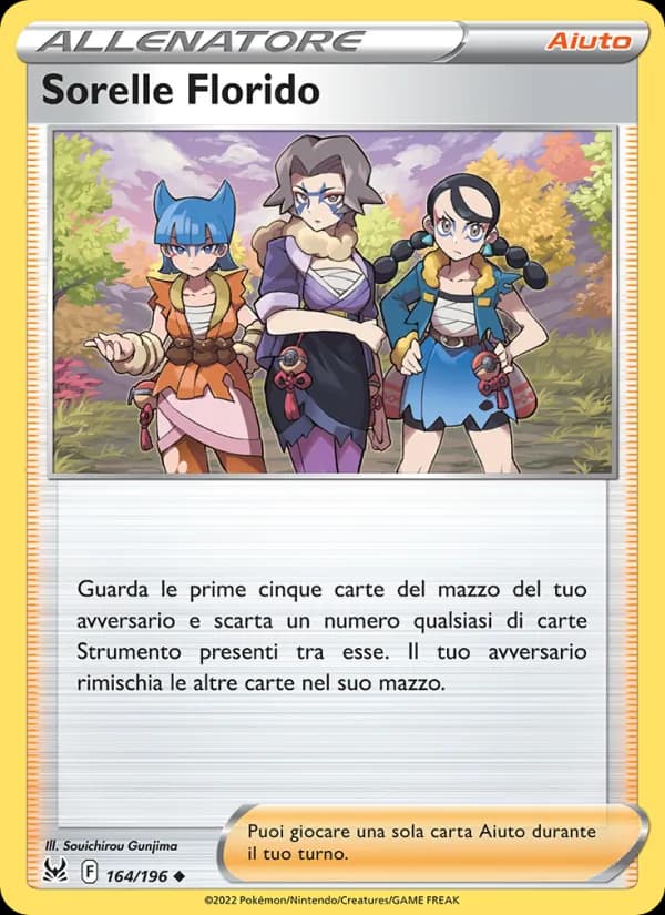 Sorelle Florido card in Italian