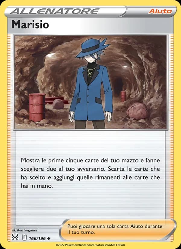 Marisio card in Italian