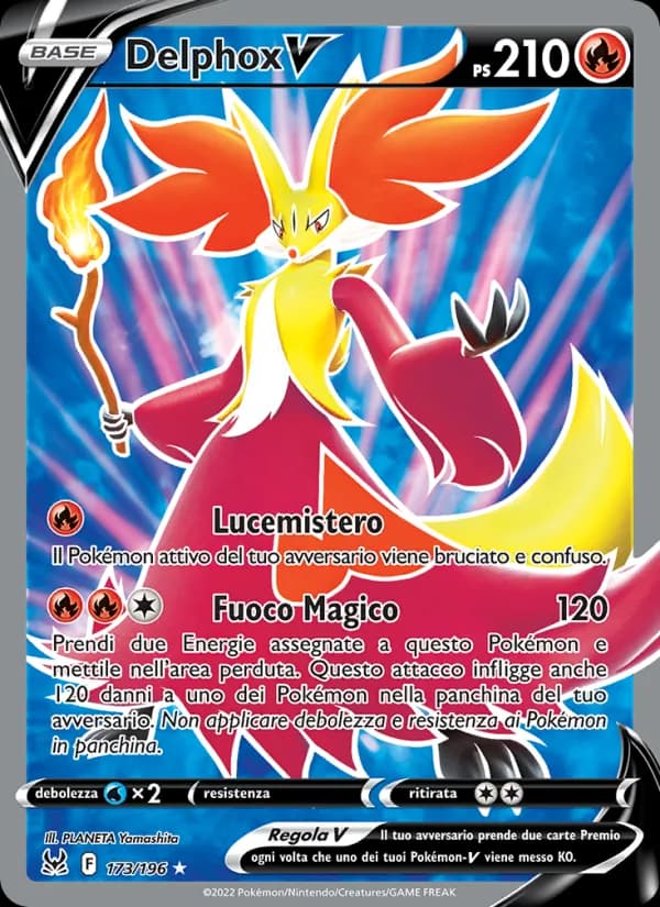 Delphox V card in Italian
