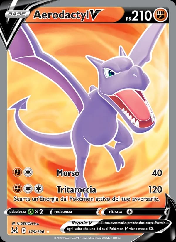 Aerodactyl V card in Italian