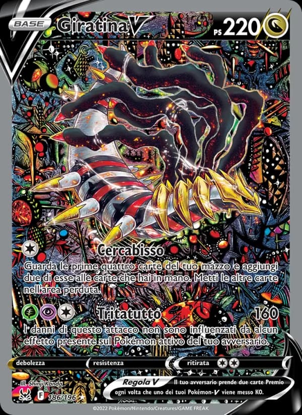 Giratina V card in Italian
