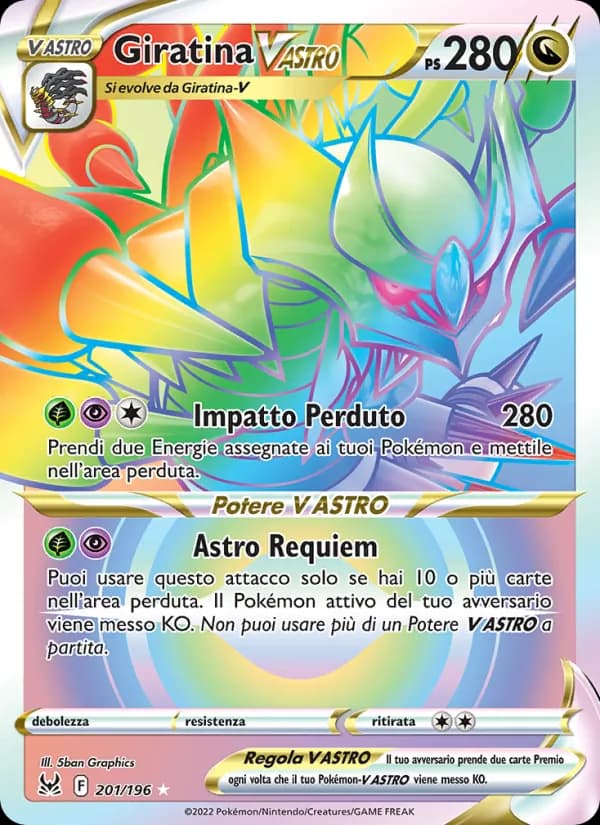 Giratina V ASTRO card in Italian