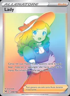 Lady card in Italian