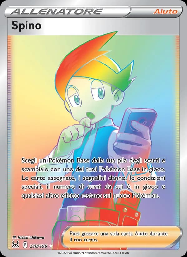 Spino card in Italian