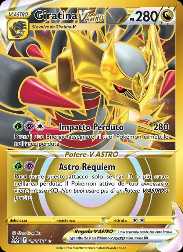 Giratina V ASTRO card in Italian