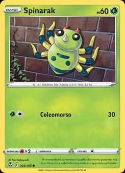 Spinarak card in Italian