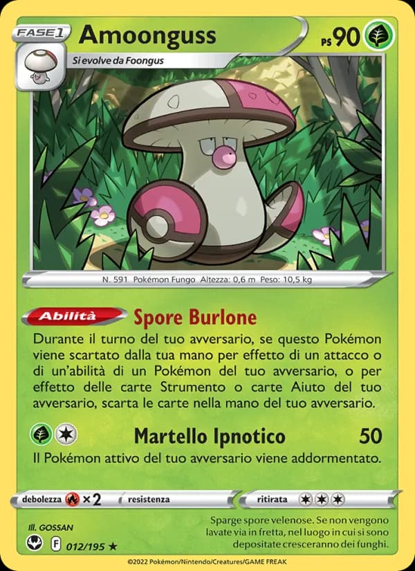 Amoonguss card in Italian