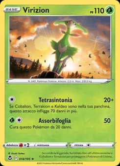 Virizion card in Italian
