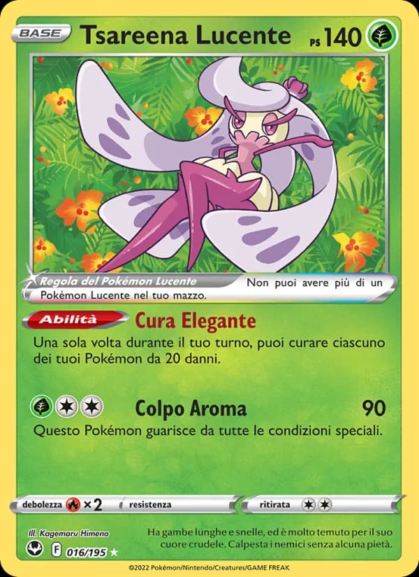 Tsareena Lucente card in Italian