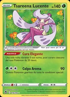 Tsareena Lucente card in Italian