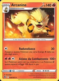 Arcanine card in Italian