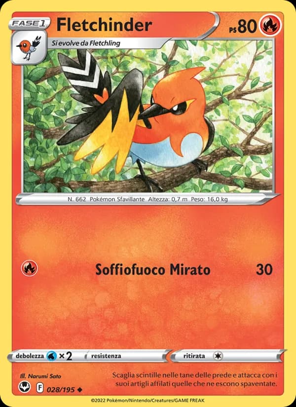 Fletchinder card in Italian