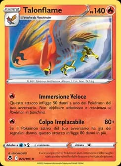 Talonflame card in Italian