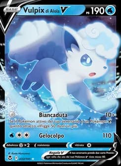 Vulpix di Alola V card in Italian