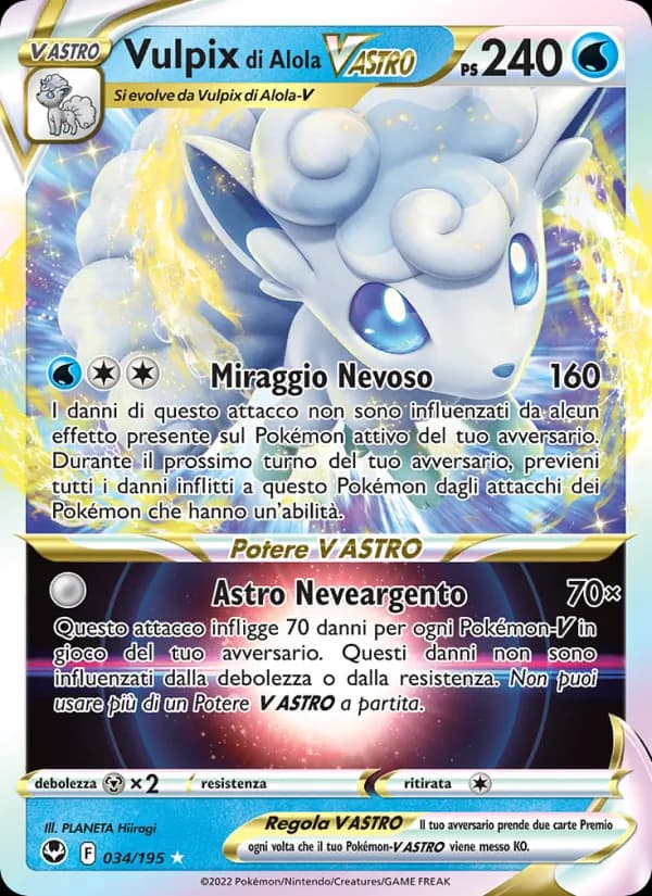 Vulpix di Alola V ASTRO card in Italian