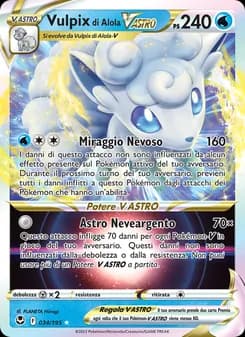 Vulpix di Alola V ASTRO card in Italian