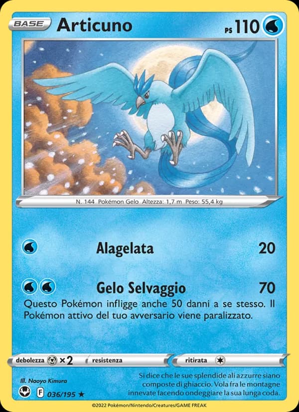 Articuno card in Italian