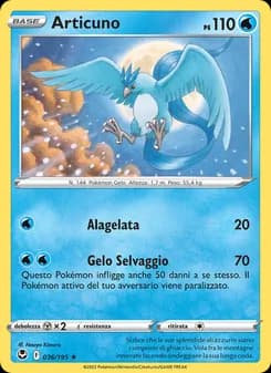 Articuno card in Italian