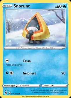 Snorunt card in Italian