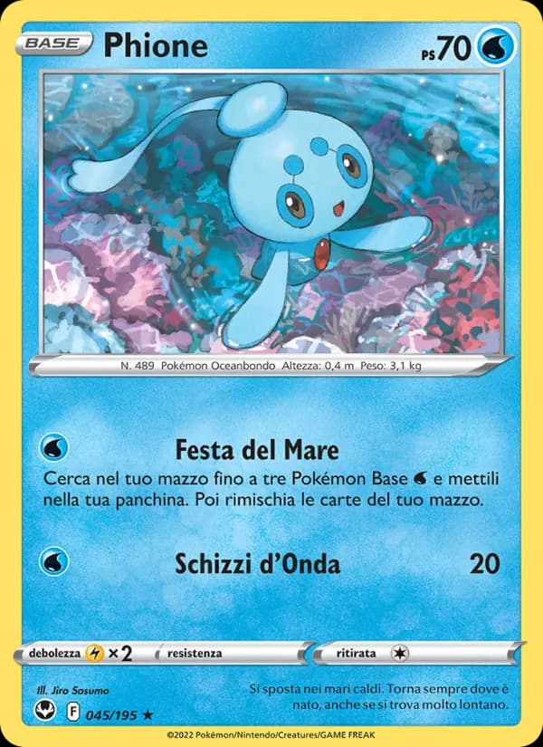 Phione card in Italian