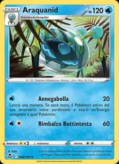 Araquanid card in Italian