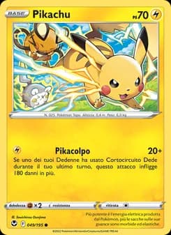 Pikachu card in Italian