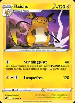 Raichu card in Italian