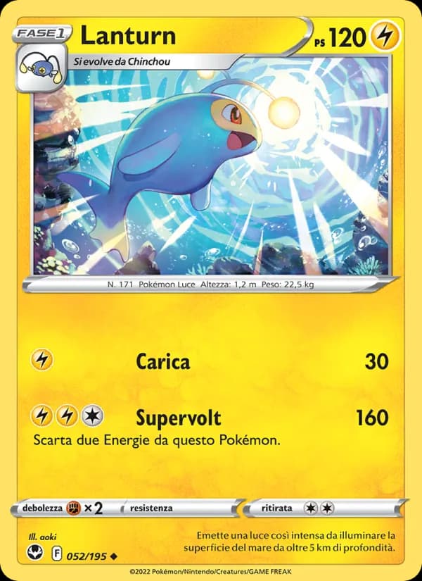 Lanturn card in Italian