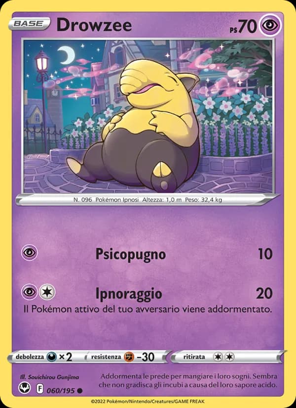 Drowzee card in Italian