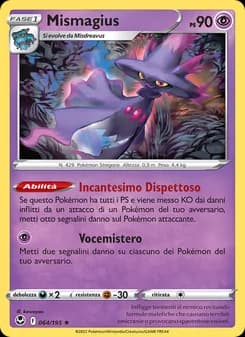 Mismagius card in Italian