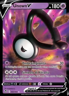 Unown V card in Italian