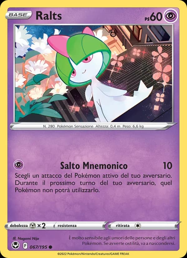 Ralts card in Italian
