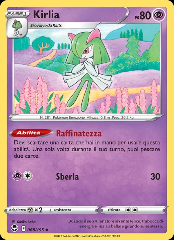 Kirlia card in Italian